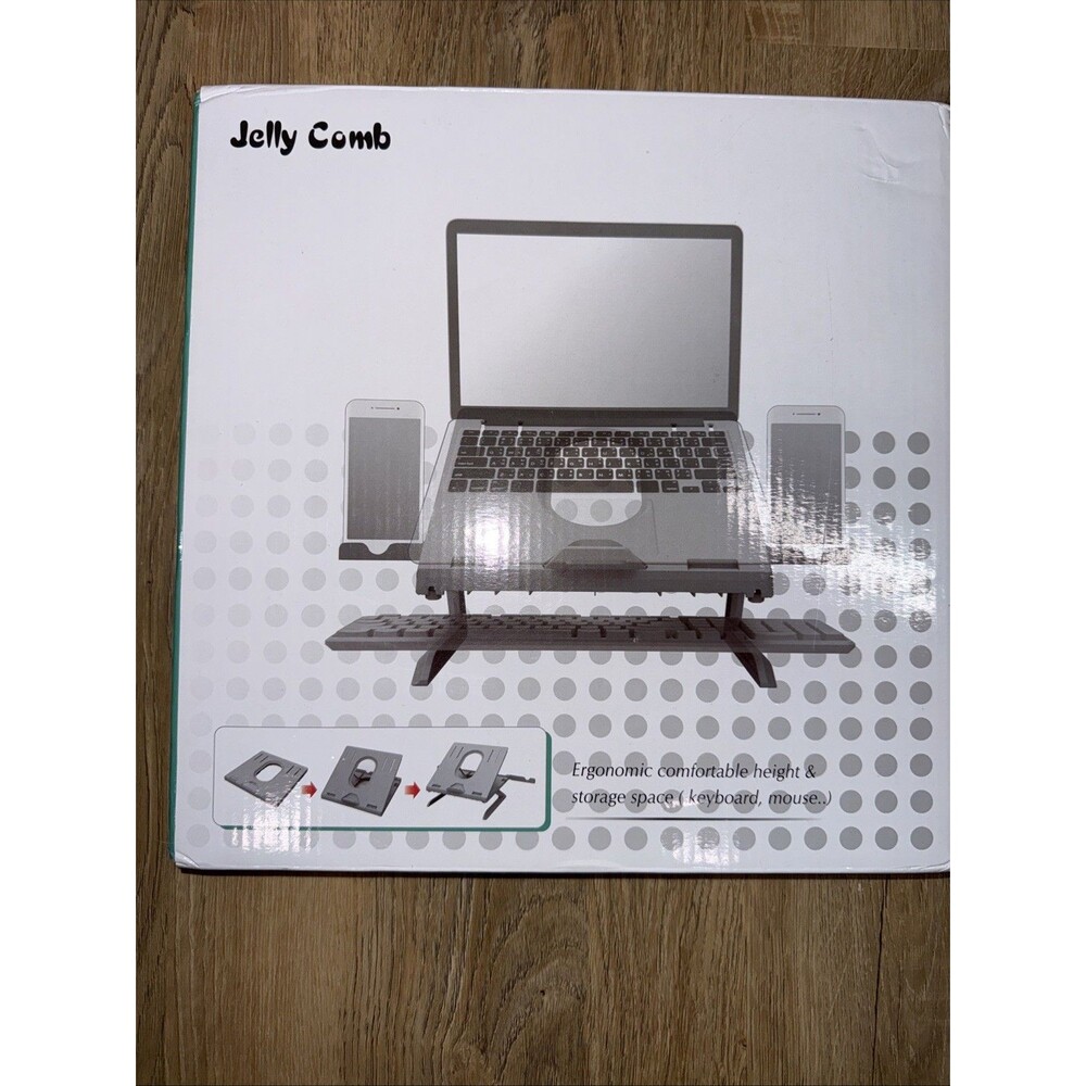 Jelly Comb Adjustable Ergonomic Foldable Laptop Stand Green X002HQF551